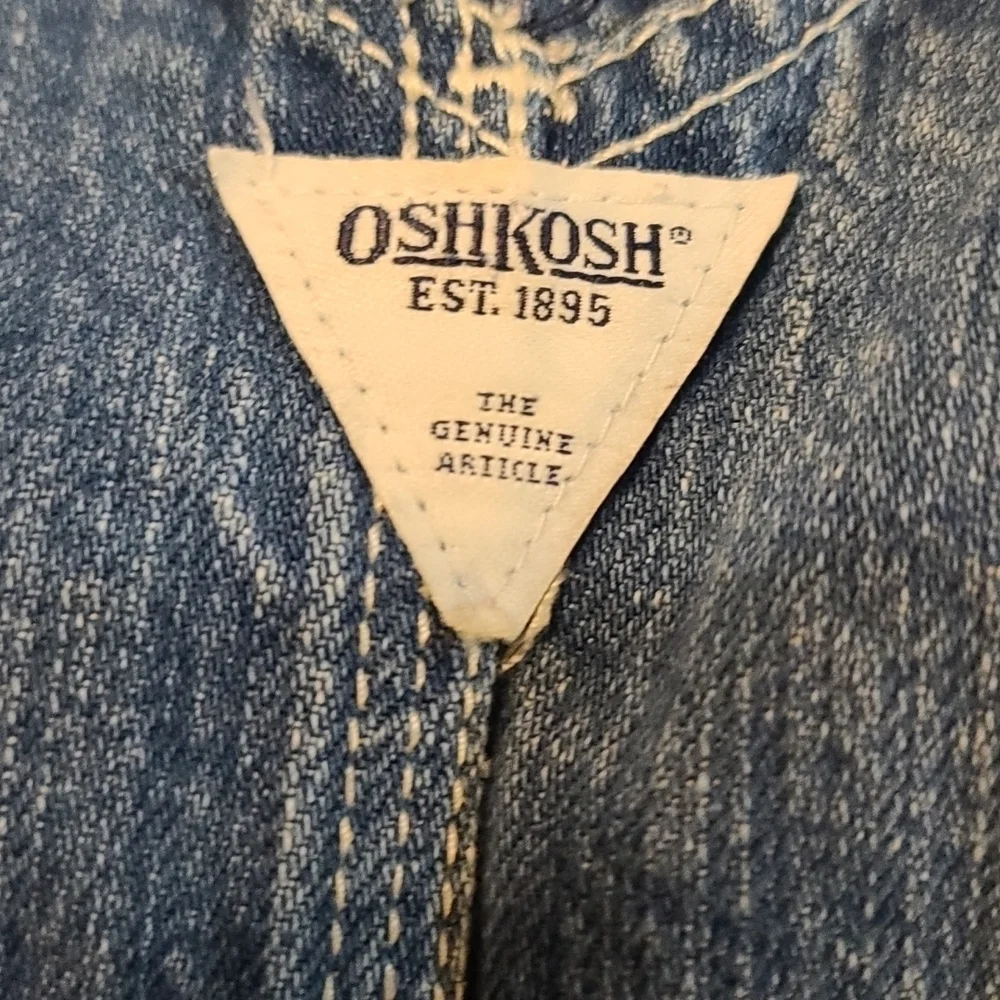 OshKosh Toddler Girl's Denim Overall Dress Pockets Size‎ 24 months EUC